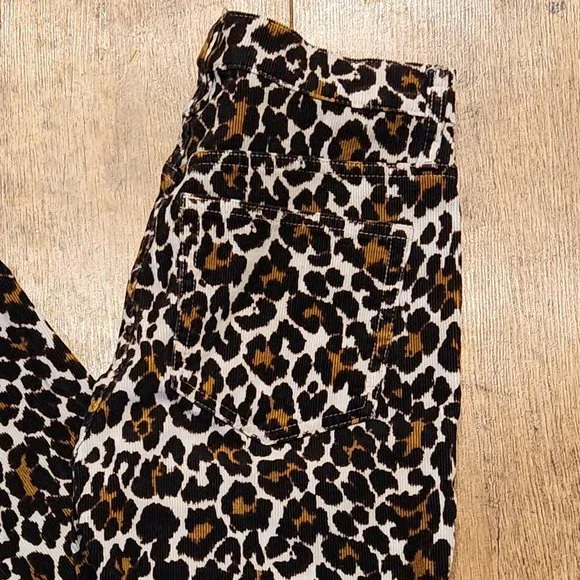 J. CREW 10" Toothpick Women's Skinny Jeans Corduroys Leopard Print - Sz 24 - NEW - Picture 4 of 6